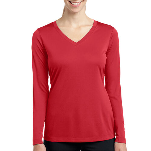 Lancaster Softball L/S Dry Fit Tee - Ladies V Neck Thumbnail
